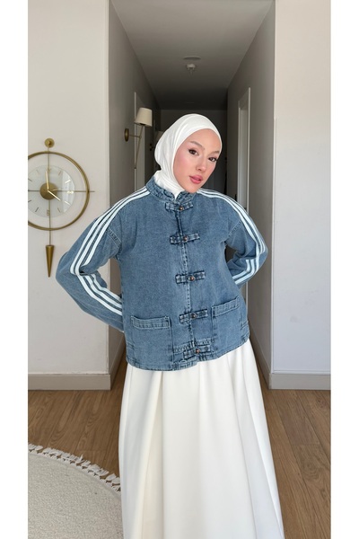 NİLNUR MODA Νέας σεζόν γυναικείο τζιν μπουφάν