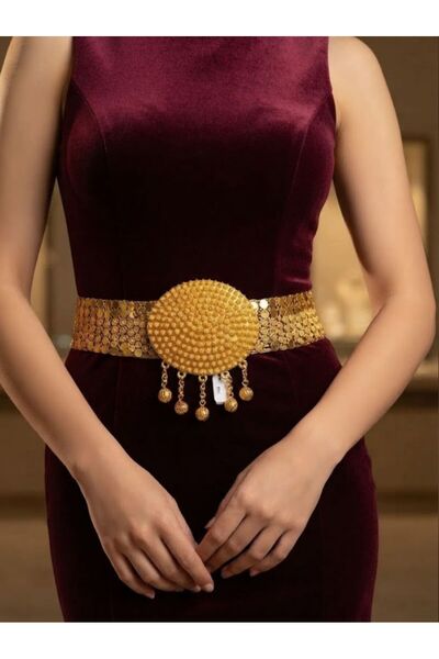 HOŞGÖR ACCESSORIES 22 Carat Gold Plated Belt