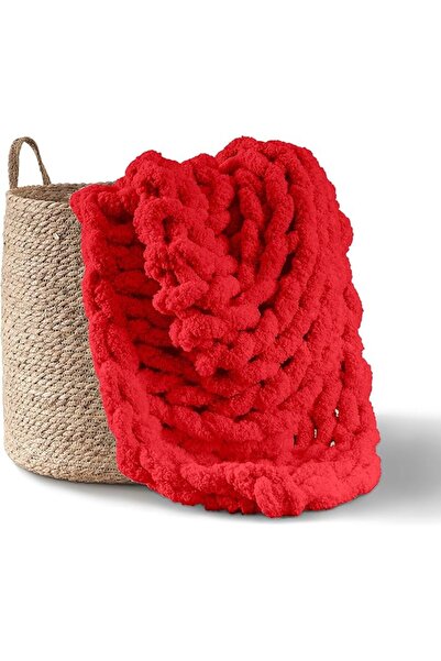 GENERAL Adyrescia Chunky Knit Blanket Throw | 100% Hand Knit with Jumbo Cheni...