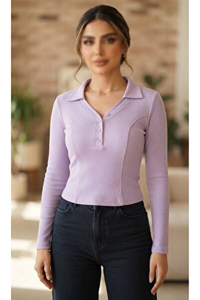 kadina Fashionable Casual Women's Clothing New Long Sleeved Polo Shirt Design...