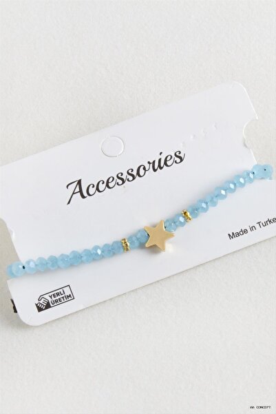 ZERO LAND Concepta Star Crystal Macrame Rope (200511) Bracelet Blue
