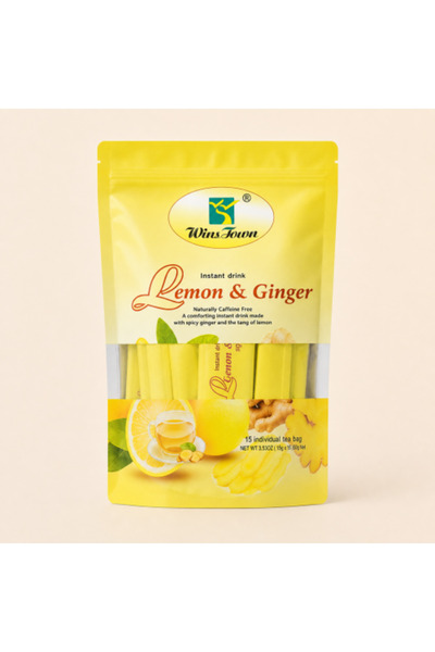 Wins Town Instant Ginger and Lemon Drink 15 Sachets
