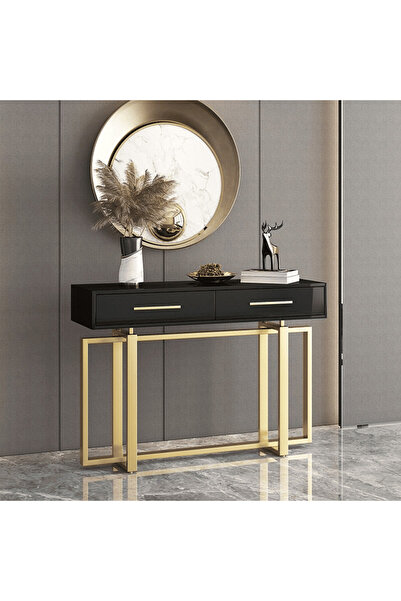 DRS-06 Dikdörtgen Konsol Masa MDF Metal Ayaklı
