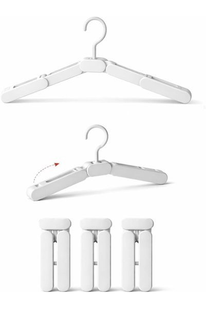 TERRIFI 3 Pack Travel Folding Hangers, Lightweight Slim Foldable Space Saving...
