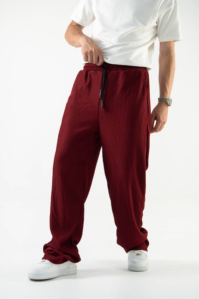 Gerusta Erkek Bordo Fitilli Baggy Pantolon GRS1245