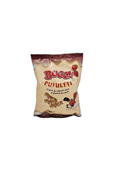 Matias Buggy corn puffs cu aromă de căpșuni, iaurt și glazură de cacao 40 gr,...
