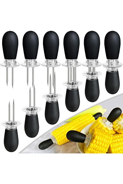 GENERAL AQRINGO 12 Pcs/6 Pairs Corn Holders, Stainless Steel Corn Cob Holders...