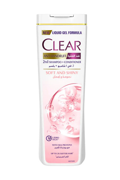 Clear شامبو سوفت شايني (أبيض) 400 مل - شامبو سوفت شايني 400 مل أبيض