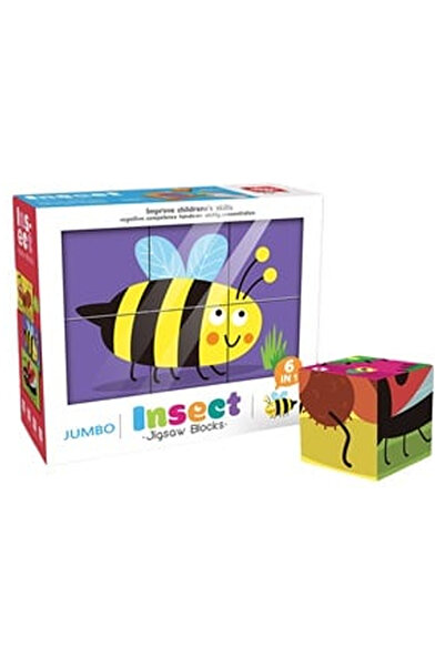 OEM Cuburi Puzzle cu Animale Insecte (6 piese) 21.7x18x6.6cm