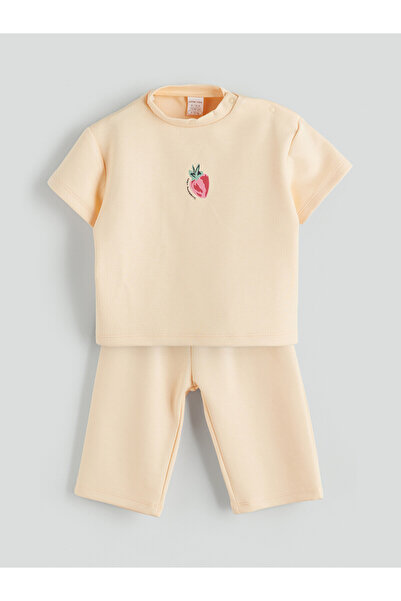 LC Waikiki تي شيرت وبنطلون LCW baby Orange للفتيات الصغيرات من NEVAVM، طقم من...