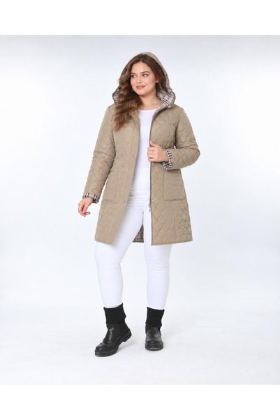 TUTveAL Collection معطف مبطن موسمي، معطف مقاوم للماء، معطف منقوش، معطف كبير ا...