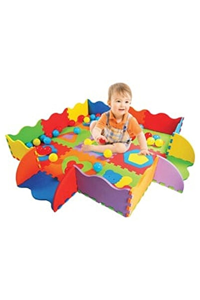 OEM Puzzle de Podea - Tarc 25buc. cu 40 de Mingi Colorate