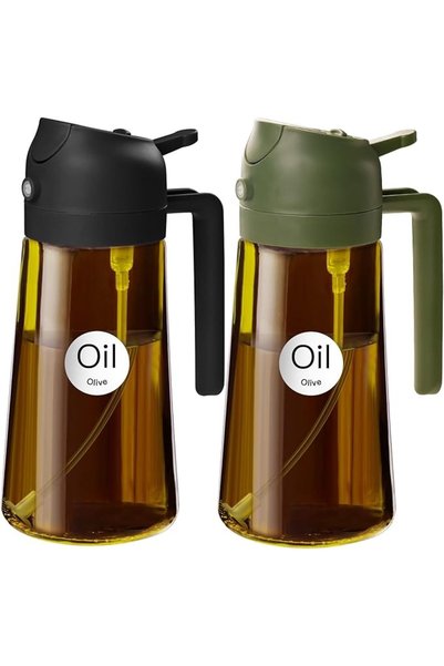 GENERAL YARRAMATE 470ml Light-Blocking Dark Oil Sprayer for Cooking, 2 in 1 O...