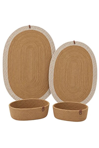 Comfort Craft Σετ μπάνιου 4 τεμαχίων από γιούτα: 2 πλενόμενες σφουγγαρίστρες ...