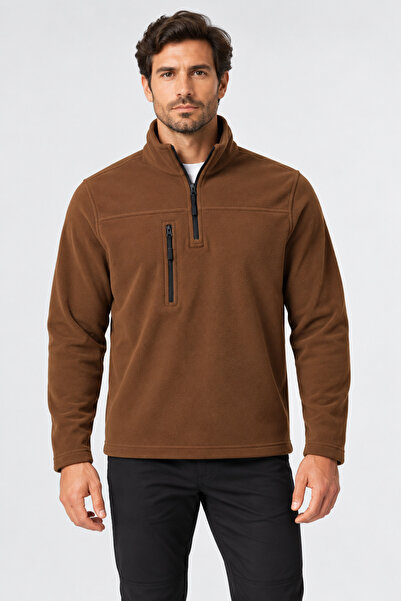 Beyome Unisex Polar Sweatshirt with Half Zipper, High Collar, Zippered Winter...