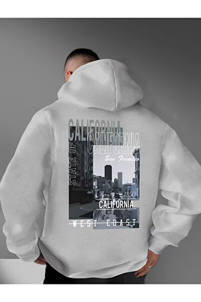 one button Unisex Ανδρικό/Γυναικείο φούτερ με κουκούλα California West Coast,...