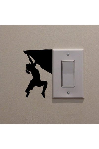 EYBA STİCKER Light Switch Sports Themed Decorative Creative Sticker Decal Wall