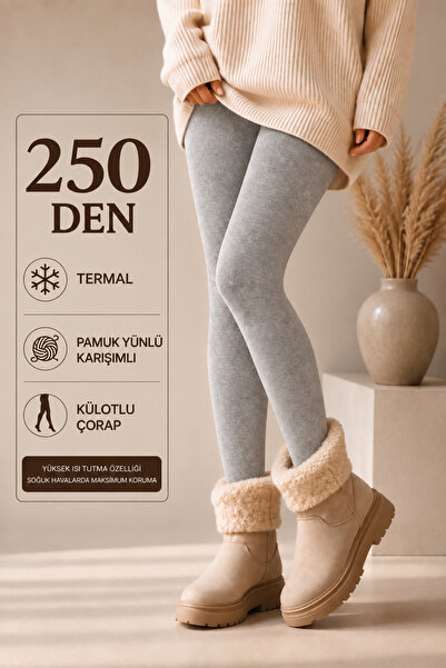 PJ & Me 250 Den Thermal Women's Pantyhose Cotton Wool Blended Thick Winter Wa...