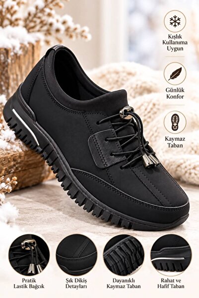 SOLERIUM SHOES Tam Ortopedik Taban Ayakkabı Kadın Ayakkabı Kaymaz Taban Sonbahar ve Kışlık