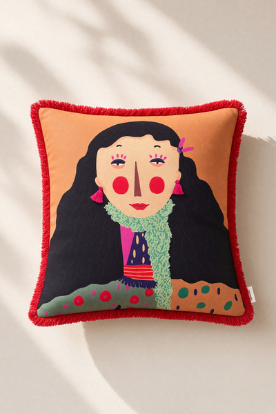 ARİENEL Decorative Throw Pillow Cover |   Amaranth |   42 cm |   Double Sided...