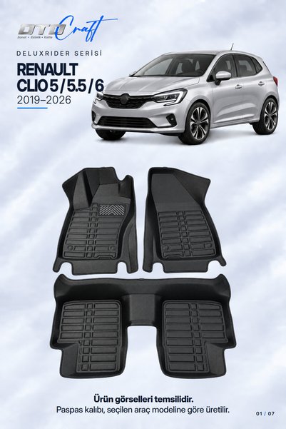 OTOCRAFT Renault Clio 5 / 5.5 / 6 (2019-2026) Araca Özel DeluxRider Lüks Havu...