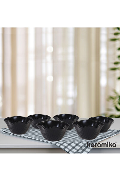 Keramika CEREZLIK ROMA 11 CM SİYAH 6 Lı