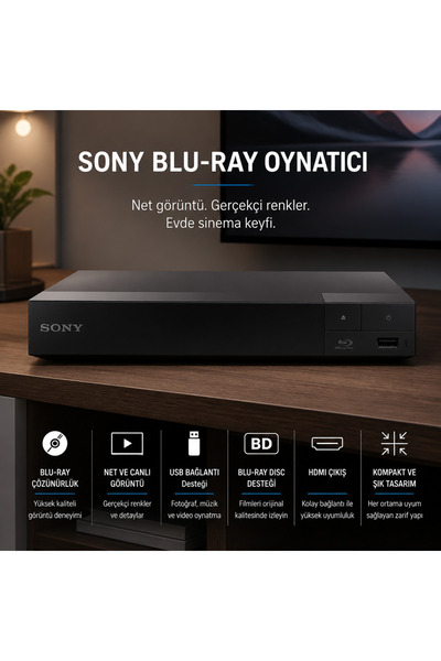 Sony Blu-ray Oynatıcı "TRILUMINOS ile Daha Canlı Renkler"