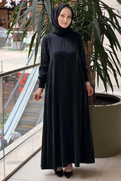 MISS DALIDA Missdalida A-Line Crew Neck Long Cupra Dress