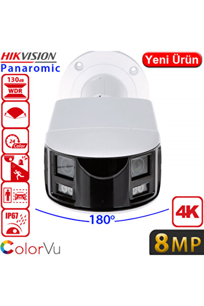 Hikvision (DS-2CD2T87G2P-LSU/SL) 8MP PANORAMIC ACUSENSE BULLET KAMERA 40MT