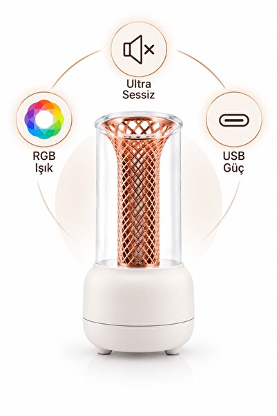 Şık Tasarım Hava Nemlendirici RGB Işıklı Buhar Makinesi Ve Aroma Difüzörü