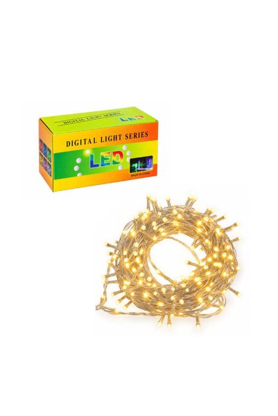 OEM Χριστουγεννιάτικα Λαμπάκια 100 LED 3m Θερμό Λευκό με Διάφανο Καλώδιο - 10...