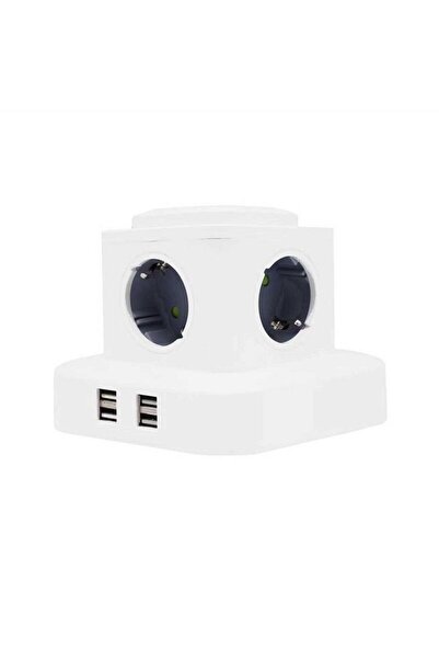 Tradesor Κάθετο πολύπριζο 4 θέσεων - Σούκο - 4USB - 3m - RC-G4P - 004239