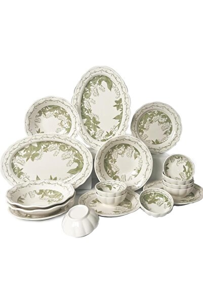 L&Wen 18Pcs Dinnerware Set, Ceramic Tableware Sets, Plates and Bowls Kit, Dis...