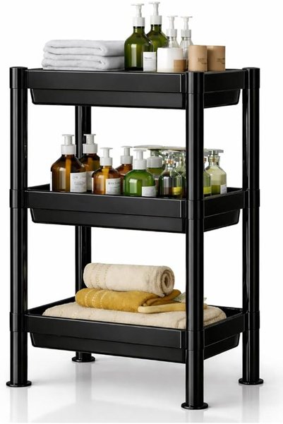 GENERAL Fiskin 3-Tier Shelf Unit Made of Melamine for Household Pots, 30X25X1...