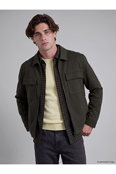 LC Waikiki Lcw Vision Brown Flat Standard & Regular Men's Coat with Nevavm Di...