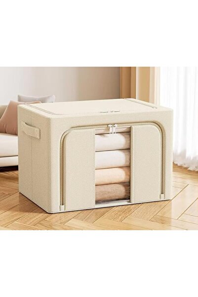 Generic Linen Foldable Storage Box 24L Light Grey