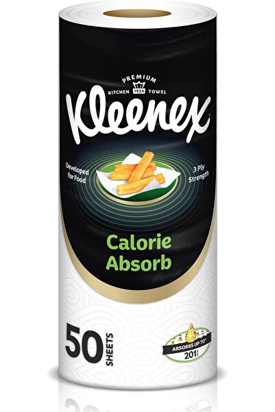 Kleenex Kitchen Paper Towel, Calorie Absorb, 3 Ply, 50 Sheets X 1 Roll