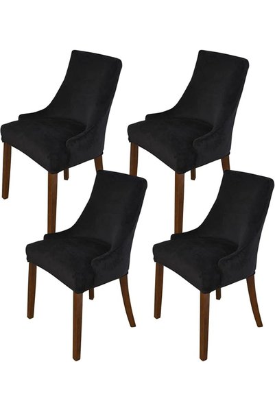 MIFXIN Velvet Wingback Chair Cover Slipcover Stretch Washable Arm Chair Prote...