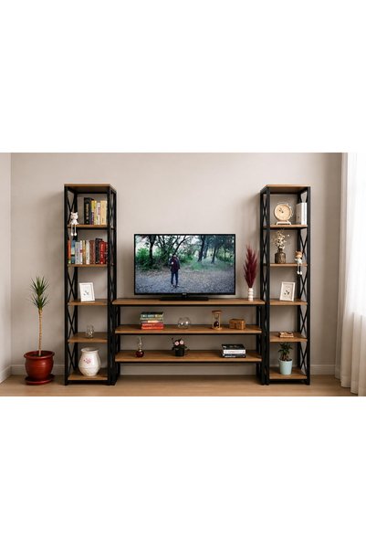 Vivense TAHTALİA METAL TV ÜNİTESİ KİTAPLIK