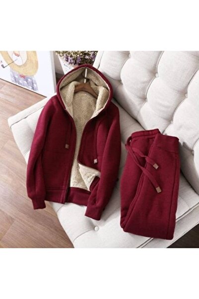 JANTIL MODA Unisex Fleece-Lined Zippered Hooded Tracksuit Set – Warm Winter 2...