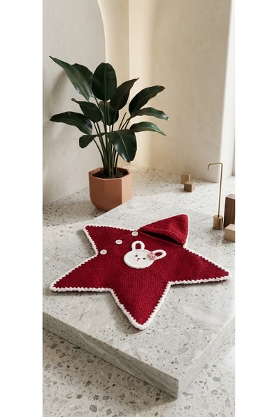 arte hobby Kırmızı yıldız tulum kadife ipten