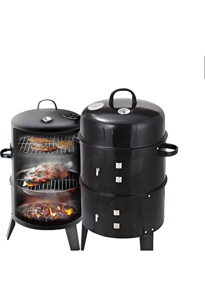 GENERAL 3 in 1 Cylinder Grill with 3 Layers Stainless Steel Cooking Grill, To...