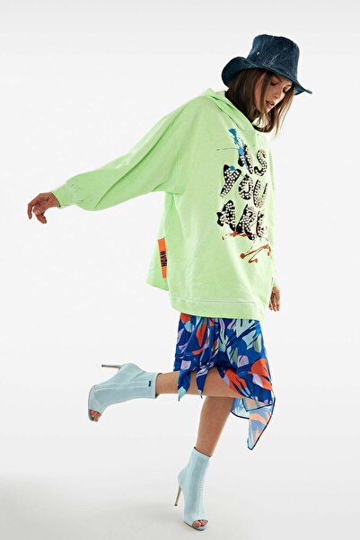 #vdr viadellerose Yeşil Neon Sweatshirt 11538