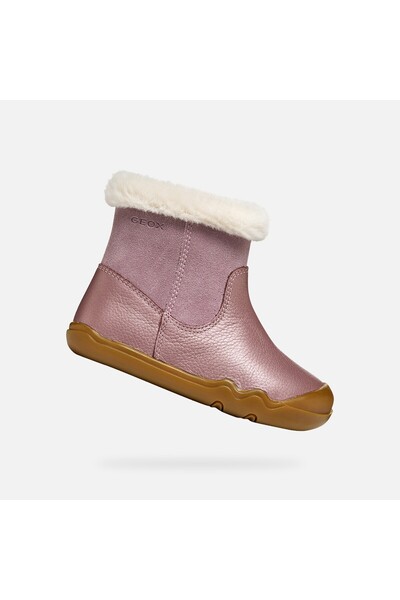 Geox Steppieup - Ghete de gleznă pentru fete, tip barefoot, roz