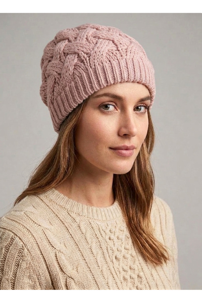 STELLA VESTİNO Double Layer Thick Knit Beanie - Soft Textured Winter Knit Beanie