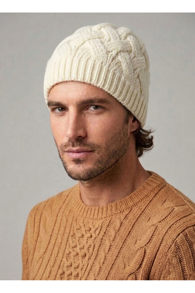 STELLA VESTİNO Double Layer Thick Knit Beanie - Soft Textured Winter Knit Beanie