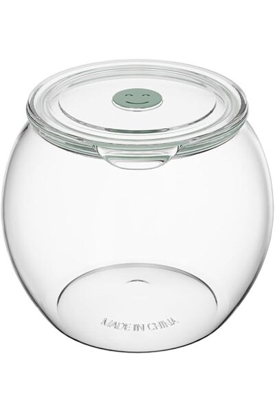 GENERAL Plastic Biscuit Tin, 16x14x13cm Clear Cookie Jar with Airtight Lid, K...