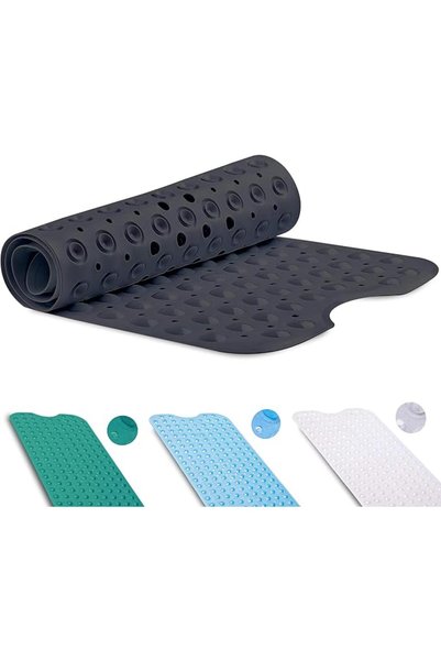 GVTECH سجادة حمام مانعة للانزلاق مع أكواب شفط، مقاس 100x40 سم / 40x16 بوصة، س...