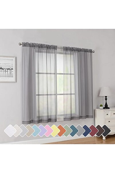 GENERAL Simplebrand Red Sheer Panles 72 Inches Long 2 Panels for Living Room,...