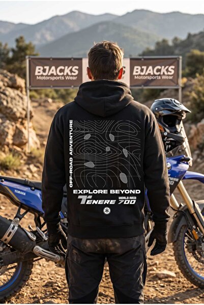 BJACKS Motorsports Wear Tenere 700 Oversize Hoodie –Explore Beyond – Motorcyc...
